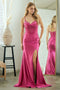 Beaded Satin Slit Prom Gown by Amelia Couture 9067
