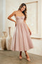Strapless Tea Length Dress by Amelia Couture 6203S