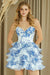 Print Short Ruffled Dress by Amelia Couture 2069S