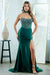 Beaded Satin Strapless Slit Gown by Amelia Couture 2131