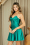 Satin Short Dress by Amelia Couture 9071S