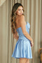 Satin Short Dress by Amelia Couture 9071S