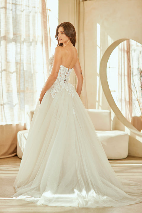 Elegant Appliqué Strapless Wedding Gown by Amelia Couture 2141