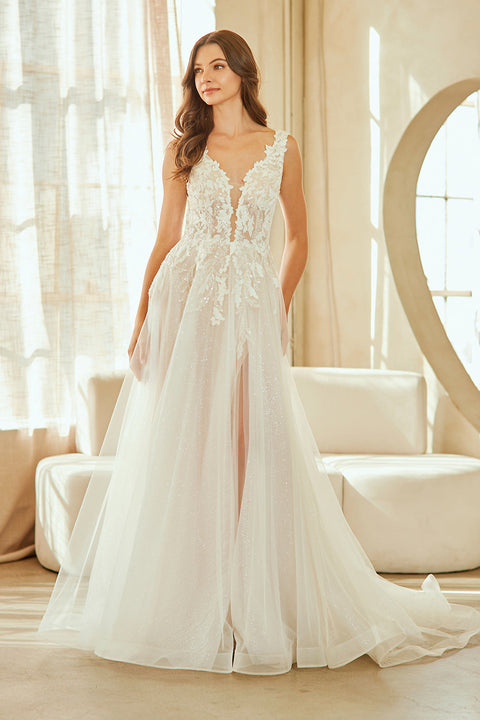 Sleeveless Appliqué Wedding Dress by Amelia Couture 2140