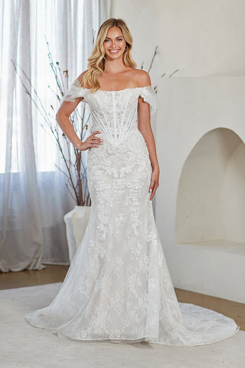 Amelia Couture 2153 Appliqué Off-Shoulder Bridal Gown