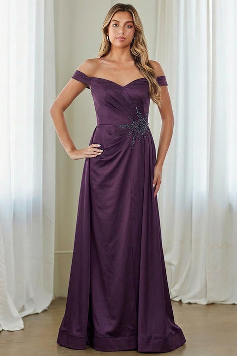 Amelia Couture 7094 Off-Shoulder A-Line Gown