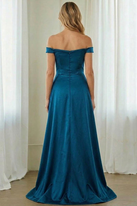 Amelia Couture 7094 Off-Shoulder A-Line Gown