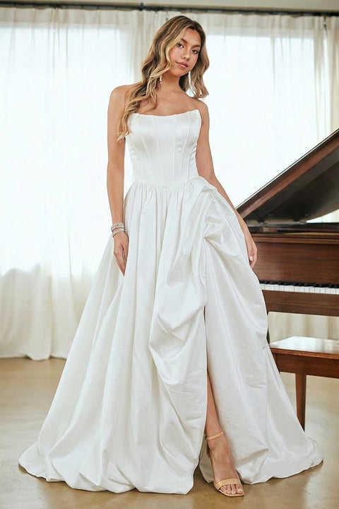 Amelia Couture 2085 Strapless A-Line Bubble Gown