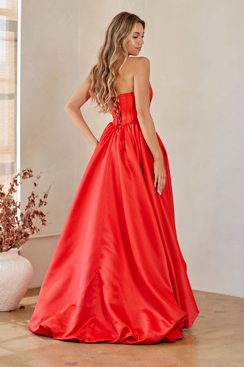Amelia Couture 2085 Strapless A-Line Bubble Gown