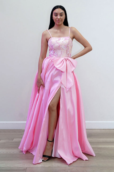 Juliet JT2701A Long Sweetheart Beaded Satin Prom Dress – Aqua Mint