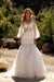 Nox Anabel Bridal Mermaid Dress with Appliqué and Bell Sleeves JE983L