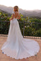 Nox Anabel Bridal Gown with Beaded Cap Sleeves and Overskirt JE995L