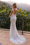 Nox Anabel Bridal Gown with Beaded Cap Sleeves and Overskirt JE995L