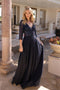 Nox Anabel A-line Gown with Embellished 3/4 Sleeves MF101