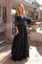 Nox Anabel A-line Gown with Embellished 3/4 Sleeves MF101