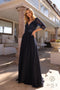 Nox Anabel A-line Gown with Embellished 3/4 Sleeves MF101