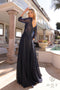 Nox Anabel A-line Gown with Embellished 3/4 Sleeves MF101