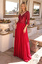 Nox Anabel A-line Gown with Sequin Bodice and 3/4 Sleeves MF103