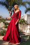 Nox Anabel A-line Gown with Sequin Bodice and 3/4 Sleeves MF100