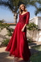 Nox Anabel A-line Gown with Sequin Bodice and 3/4 Sleeves MF100