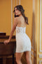 Nox Anabel White Short Strapless Dress with Appliqué R878W