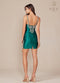 Sleeveless Short Dress with Beaded Accents by Nox Anabel E912