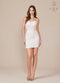 Nox Anabel White Short Strapless Dress with Appliqué R878W