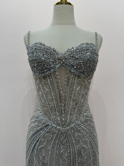 Nox Anabel F7137 Beaded Short Sleeveless Dress