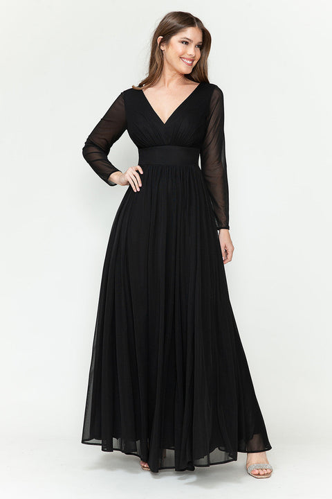 Long Sleeve Formal Mother of the Bride Dress Lenovia 5234