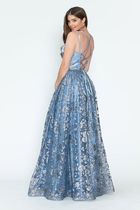 A Line Long Formal Evening Prom Dress Lenovia 8235