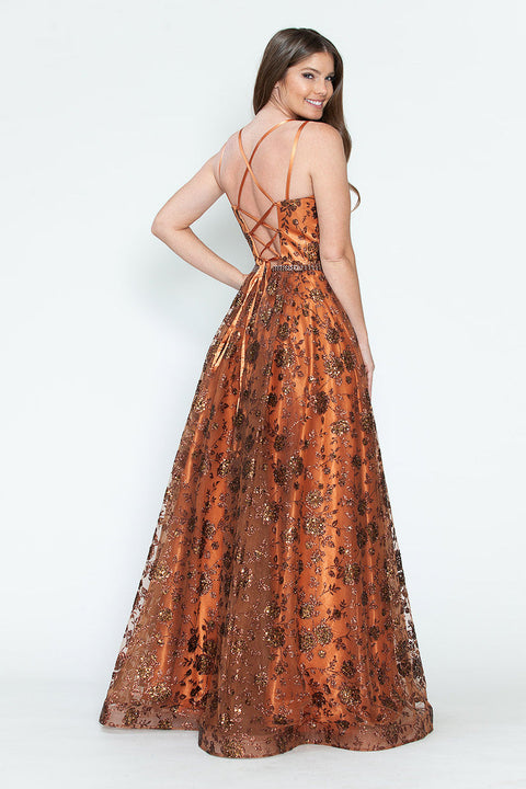 A Line Long Formal Evening Prom Dress Lenovia 8235