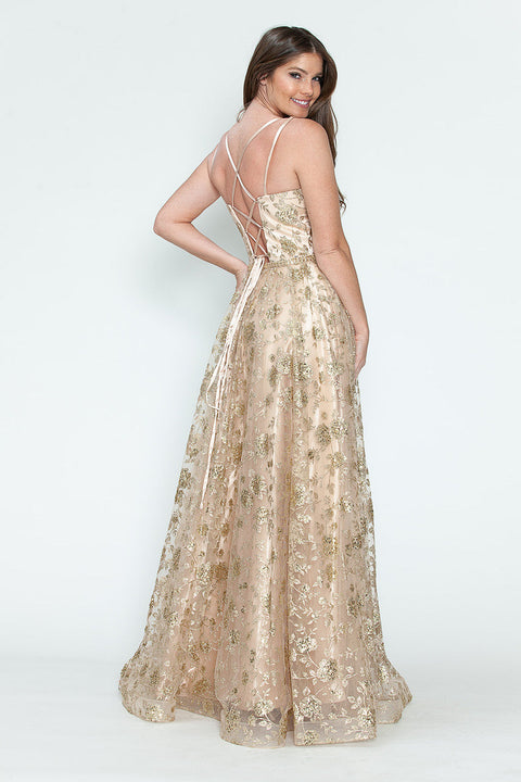 A Line Long Formal Evening Prom Dress Lenovia 8235