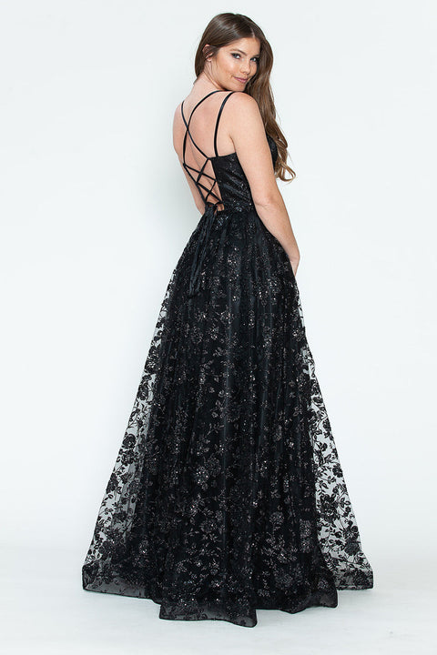A Line Long Formal Evening Prom Dress Lenovia 8235