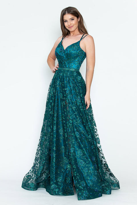 A Line Long Formal Evening Prom Dress Lenovia 8235