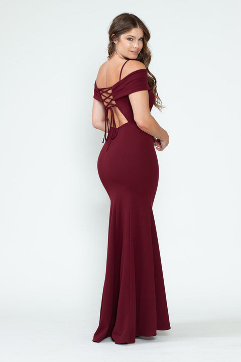 Long Fitted Formal Evening Dress Lenovia 5317