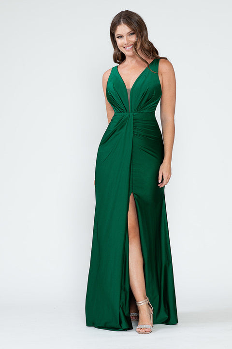 Long Formal Slit Evening Prom Dress Lenovia 5319