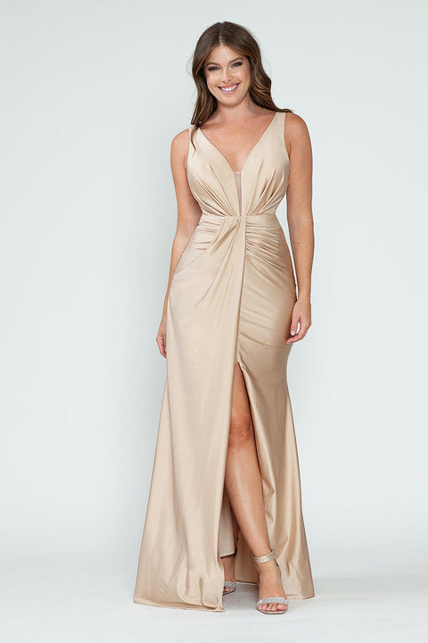 Long Formal Slit Evening Prom Dress Lenovia 5319