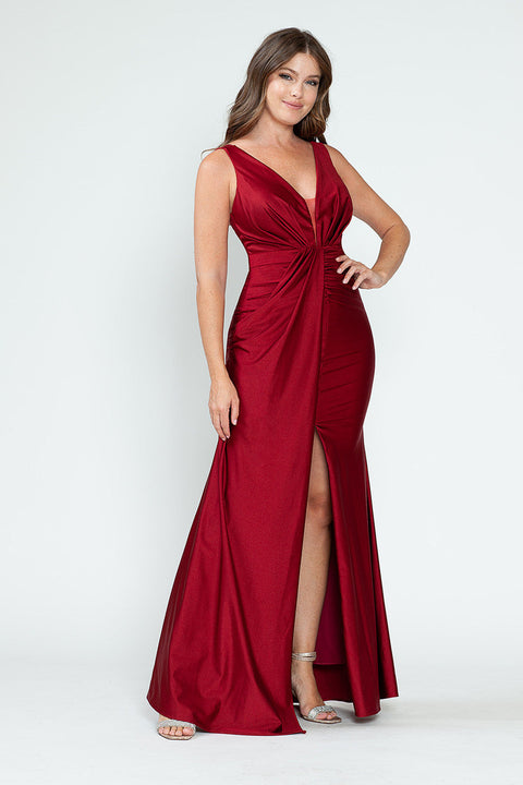 Long Formal Slit Evening Prom Dress Lenovia 5319