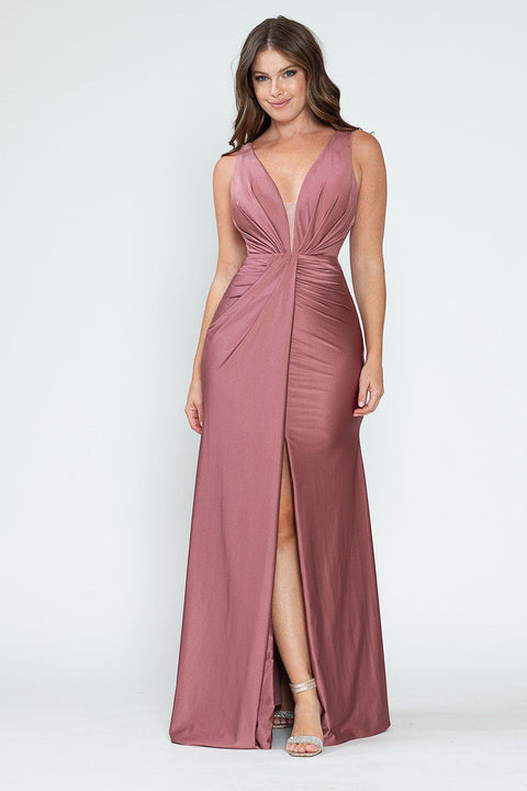 Long Formal Slit Evening Prom Dress Lenovia 5319