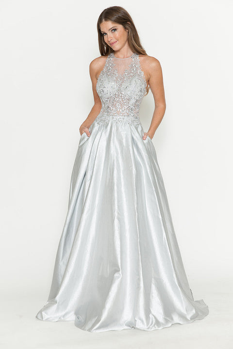 Long Prom Beaded Formal Evening Dress Lenovia 8181