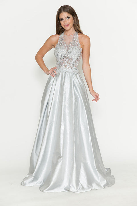 Long Prom Beaded Formal Evening Dress Lenovia 8181