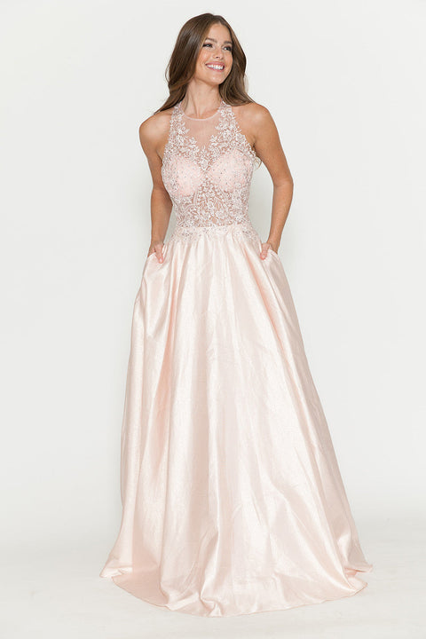 Long Prom Beaded Formal Evening Dress Lenovia 8181
