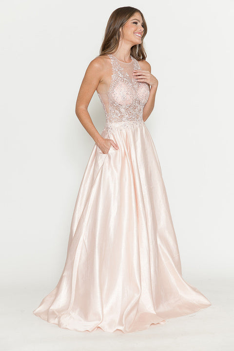 Long Prom Beaded Formal Evening Dress Lenovia 8181
