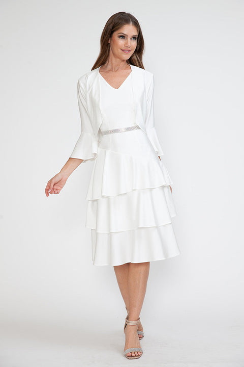 Bridal Two Piece Wedding Midi Dress Lenovia 5283