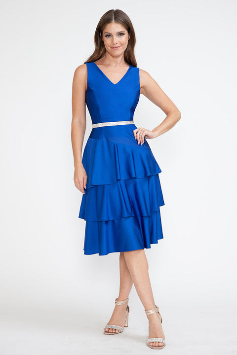 Short Cocktail Two Piece Midi Dress Lenovia 5283