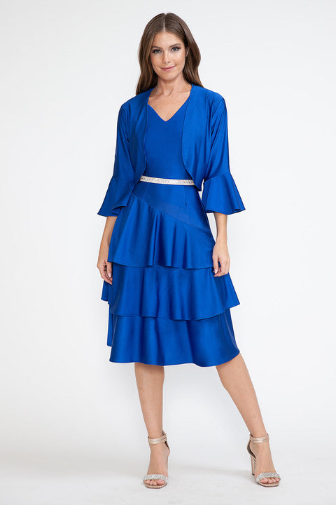 Short Cocktail Two Piece Midi Dress Lenovia 5283