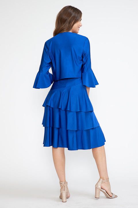 Short Cocktail Two Piece Midi Dress Lenovia 5283