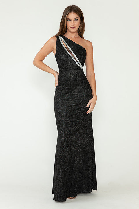 Metallic Long Formal Evening Prom Dress Lenovia 5271