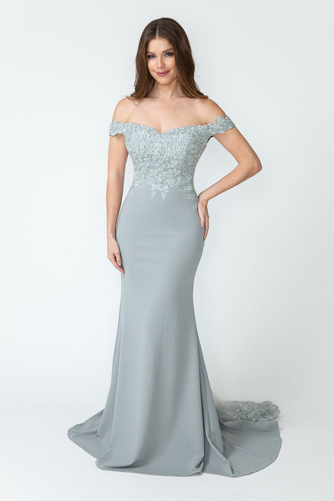 Long Formal Beaded Mermaid Prom Dress Lenovia 8134