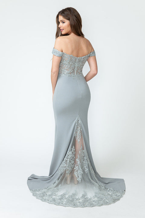 Long Formal Beaded Mermaid Prom Dress Lenovia 8134
